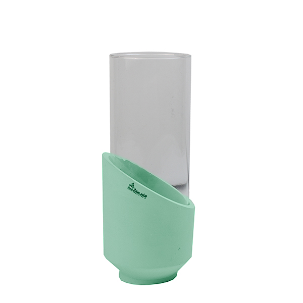 گلدان رومیزی سنگی کتایون استودیو هفت سنگ رنگ فیروزه ای  (pfj2)