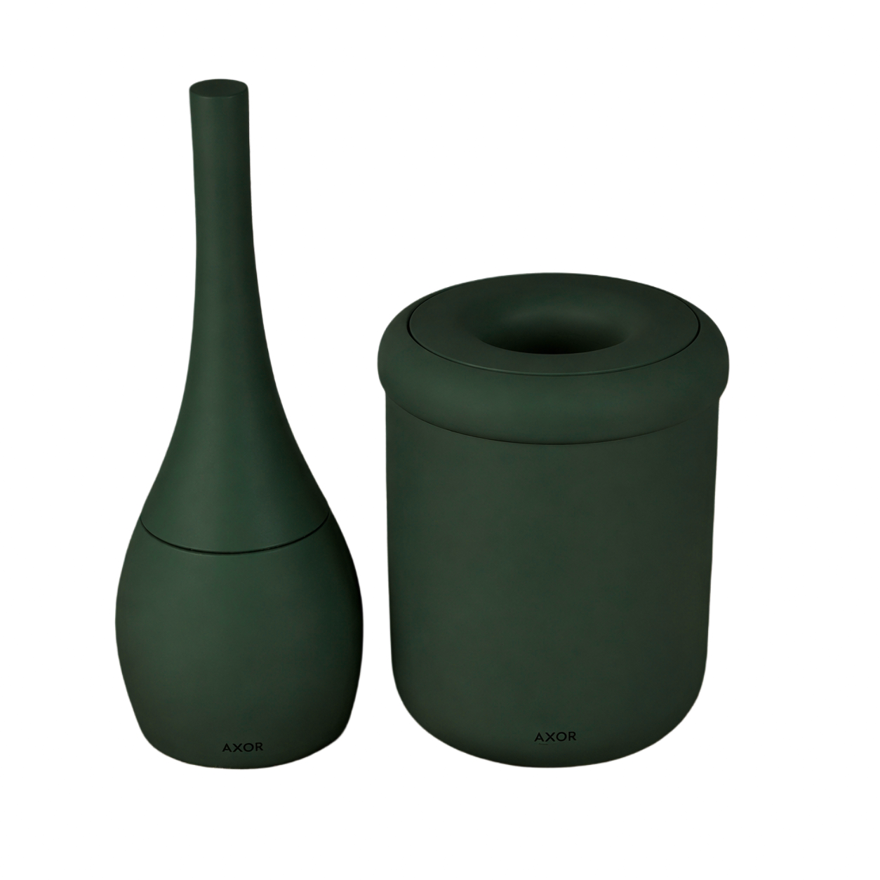 ست فرچه و سطل سرویس بهداشتی AXOR (آکسور) مدل برونو رنگ سبزتیره (psetd2ss04)