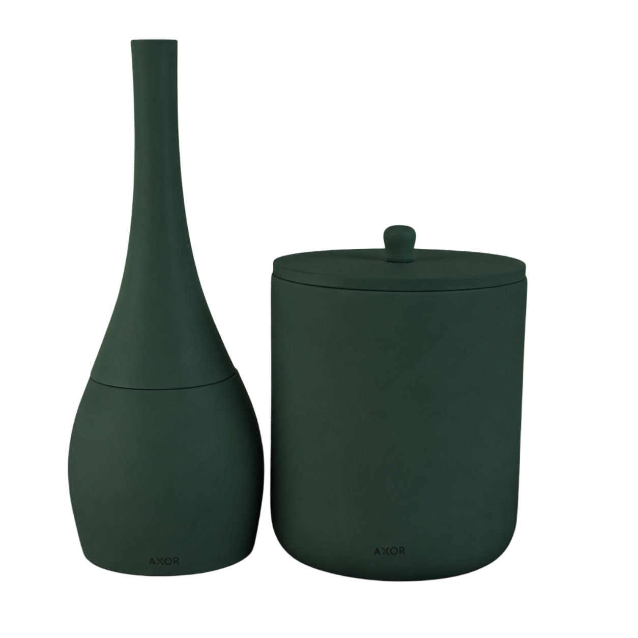 ست فرچه و سطل سرویس بهداشتی AXOR (آکسور) مدل دبورا رنگ سبزتیره (psetscs02)