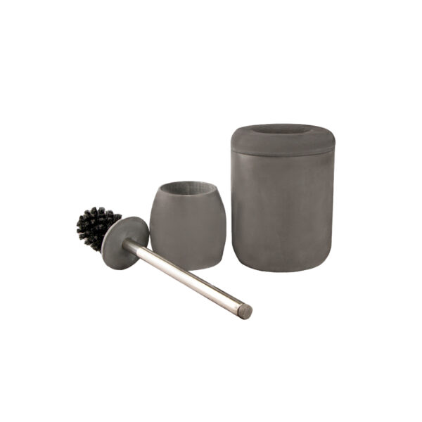 ست فرچه و سطل سرویس بهداشتی AXOR (آکسور) مدل لوکا رنگ ذغالی (psetdmzg03) - Image 2
