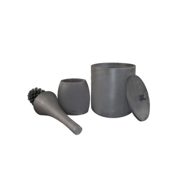ست فرچه و سطل سرویس بهداشتی AXOR (آکسور) مدل دبورا رنگ ذغالی (psetsczg02) - Image 2