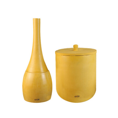 ست فرچه و سطل سرویس بهداشتی AXOR (آکسور) مدل دبورا رنگ انبه ای (psetscz02)
