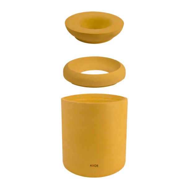 ست فرچه و سطل سرویس بهداشتی AXOR (آکسور) مدل برونو رنگ زرد انبه ای (psetd2sz04) - Image 3