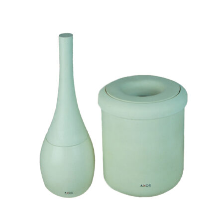 ست فرچه و سطل سرویس بهداشتی AXOR (آکسور) مدل برونو رنگ سبزآبی (psetd2sa04)