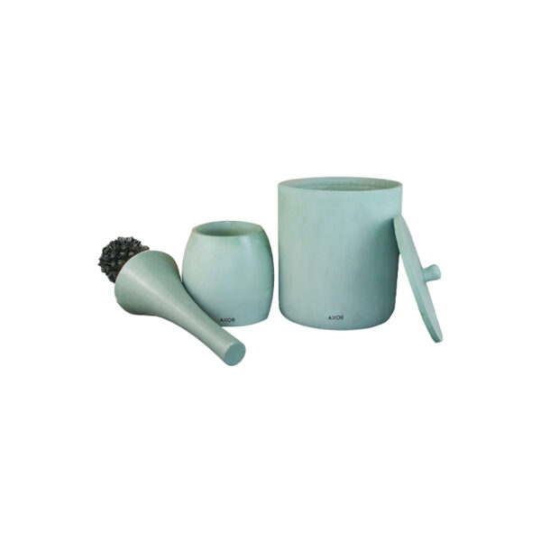 ست فرچه و سطل سرویس بهداشتی AXOR (آکسور) مدل دبورا رنگ سبزآبی (psetsca02) - Image 2