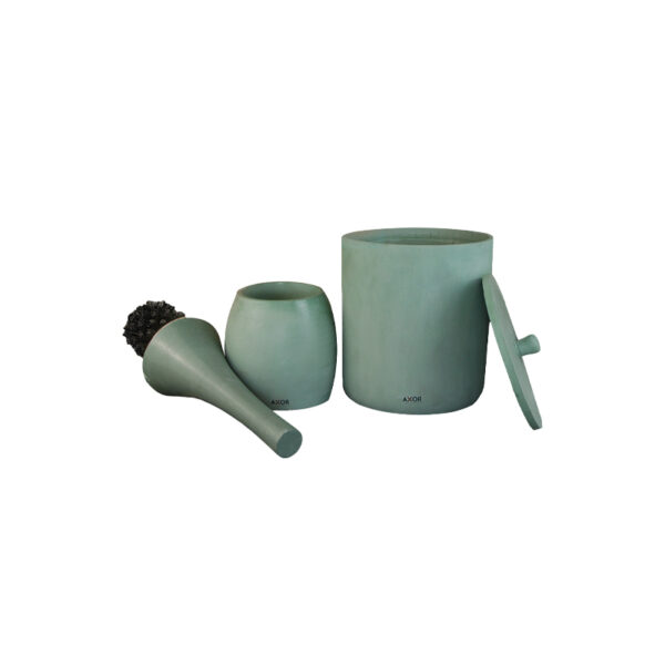 ست فرچه و سطل سرویس بهداشتی AXOR (آکسور) مدل دبورا رنگ سبزمعدنی (psetscs02) - Image 2