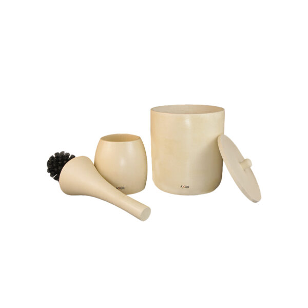 ست فرچه و سطل سرویس بهداشتی AXOR (آکسور) مدل دبورا رنگ کرم (psetsck02) - Image 2
