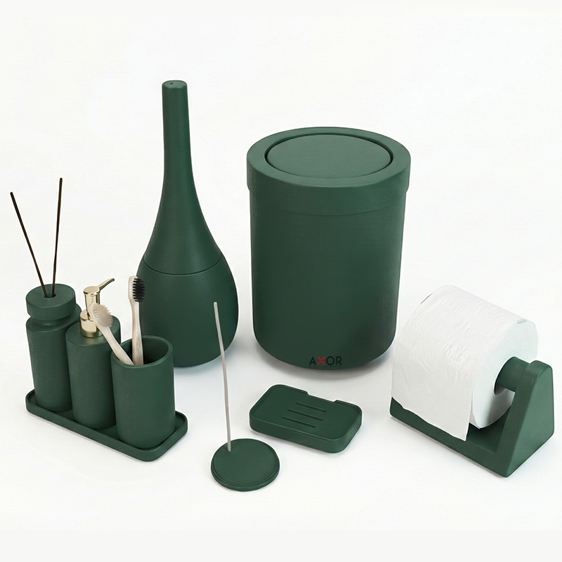 ست سنگی سرویس بهداشتی AXOR (آکسور) 9 پارچه مدل پابلو رنگ سبز معدنی (pskmbs) - Image 2